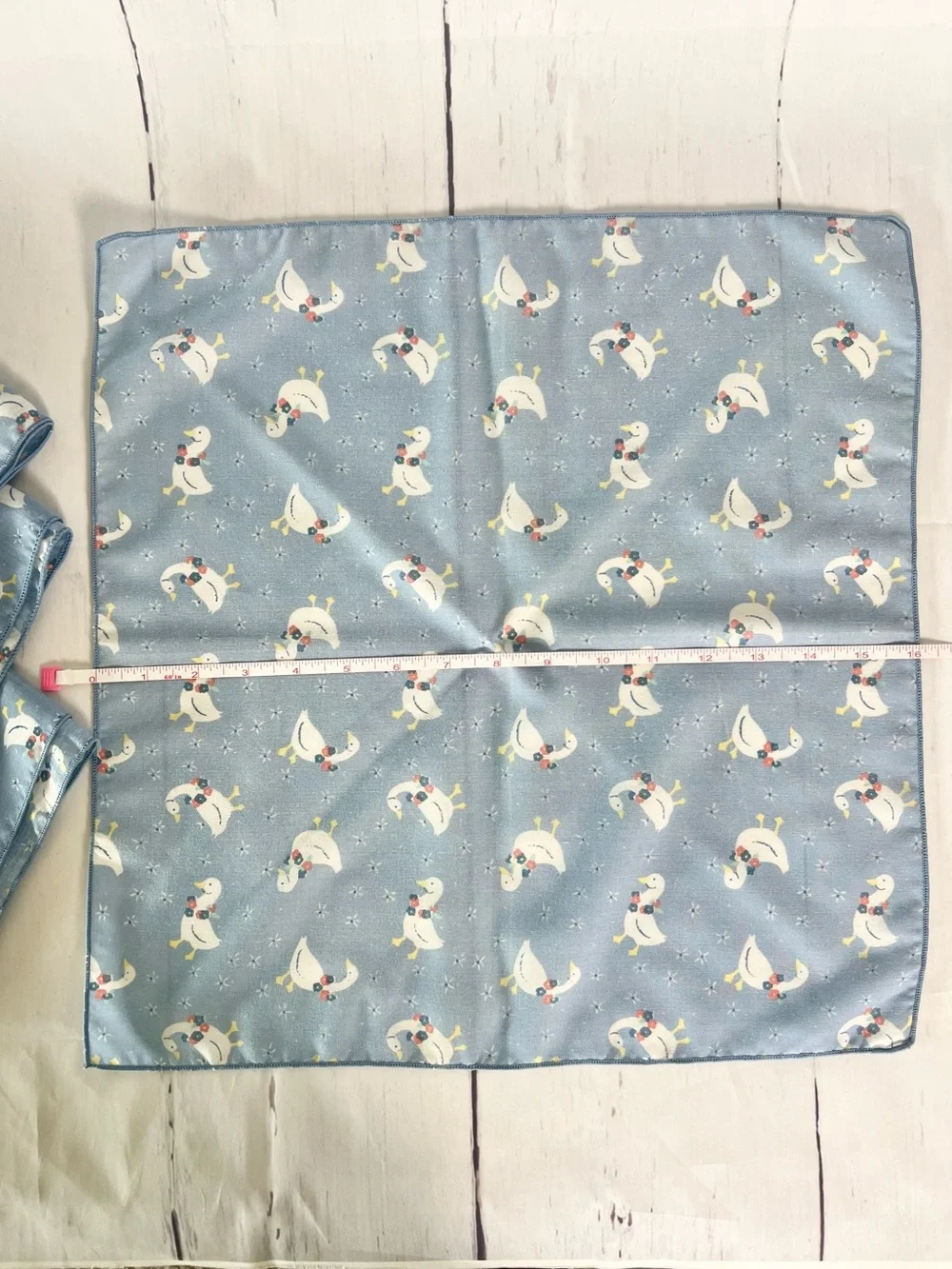 VTG Set of 4 Silly Goose Napkins Blue Whimsical Farmhouse Retro Table Decor